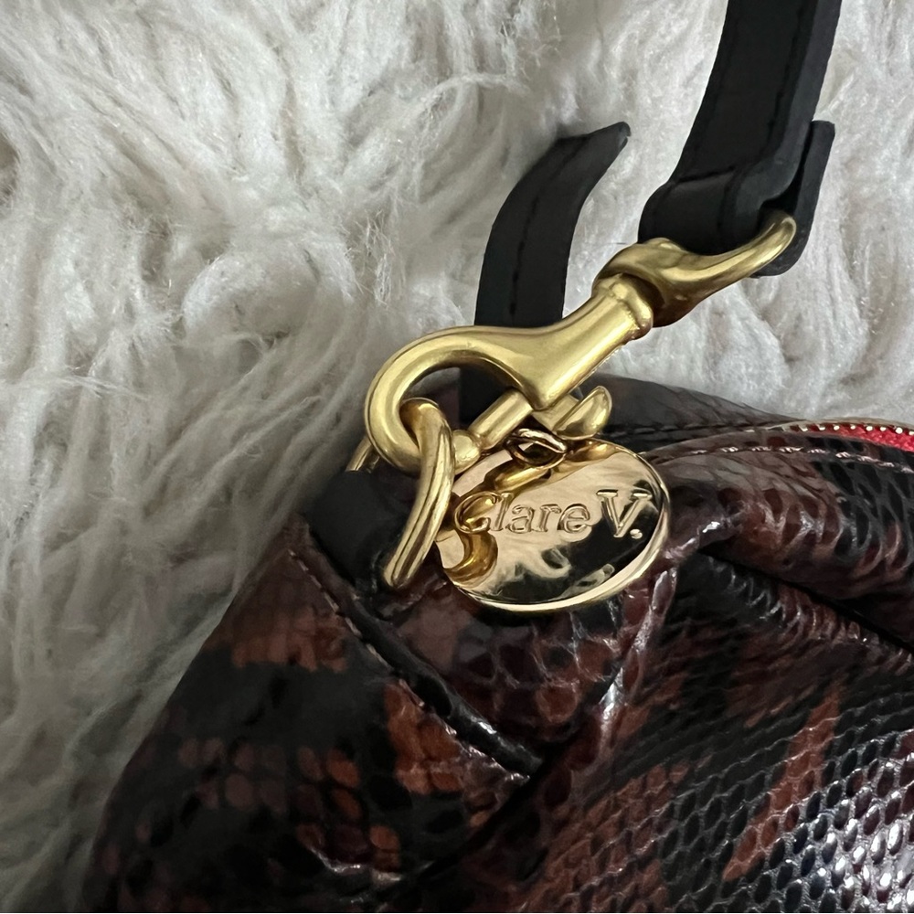 Clare V Midi Sac - Snakeskin - Picture 2 of 11